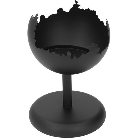 Porte-Chandelier en Fer Noir en Fer Vintage Table de bougette Porte-Chandelier décoratif Porte-chèques pour Salon (S 10x7x4cm / 3.9x2.8x1.6 Pouces) (1/5)