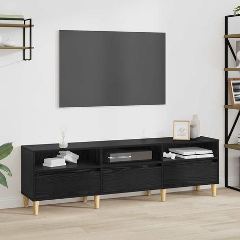 Meuble TV-Banc TV-Meuble Télé Chêne noir 150 x 30 x 45 cm Bois d'ingénierie 908347 (1/5)