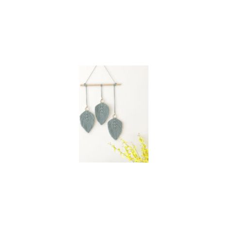Handgewebter Makramee-Wandbehang im Bohème-Stil, ideal als Geschenk, für Schlafzimmer, Wohnzimmer, Studentenwohnheim, als Dekoration für Zuhause oder Hochzeiten (Blau) - Crezuo