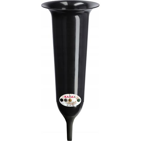 KADAX Vase flacon pour pierre tombale de cimetière 35 cm pierre tombale pour fleurs noir (1/5)