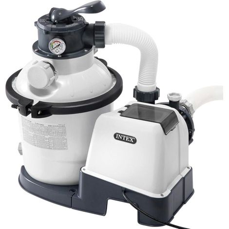 26644 – Pompe de filtration à sable Krystal Clear, débit d'eau 5 700 l/h, débit système 4 000 l/h, plastique, blanc