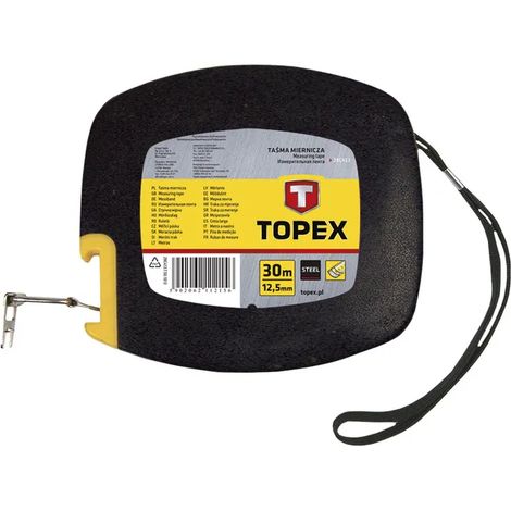 Topex Cinta Métrica 30 metros Negra Ergonómica