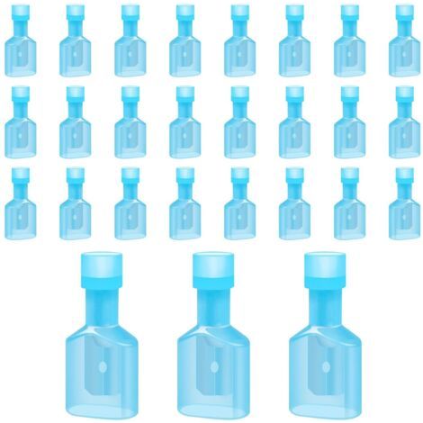 Lot de 100 cosses de câble isolées, connecteurs en nylon Bolatus 16-14 AWG, connecteurs plats pour voiture, connecteurs électriques