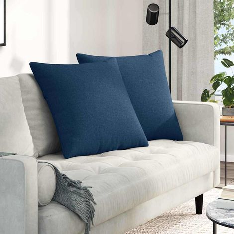 Sofakissen 2 pcs Blau 60 x 60 cm Stoff