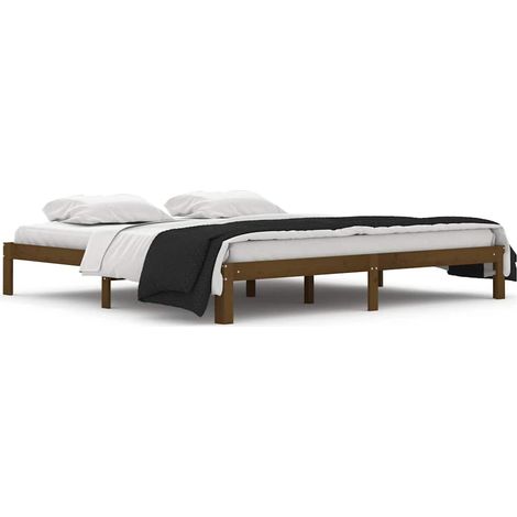 Maison Exclusive - Estructura cama sin colchón madera pino marrón (1/5)