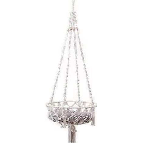 Hamac suspendu bohème en macramé pour chat - Tapisserie en coton tissée à la main pour la décoration murale de la chambre à coucher, tapis inclus (1/5)