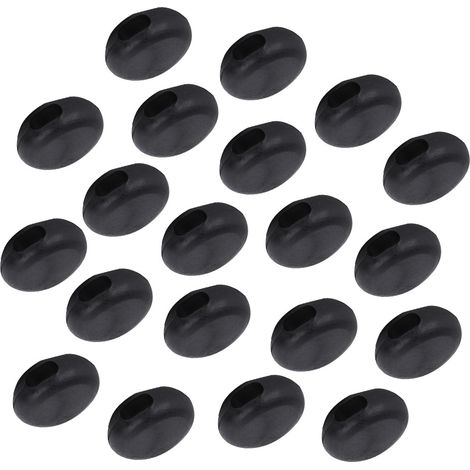 400 pièces connecteurs d'extension de serre-tête en silicone antidérapant, boucle de réglage noir (1/5)