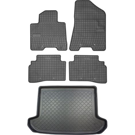 Ensemble de tapis de sol en caoutchouc pour Kia Sportage IV SUV (à partir de 2018) + tapis de coffre (1/5)