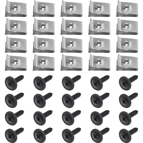 Kit de Clips Vis et d'écrou, Garde-boue de Passage Roue Compatible pour Voiture N90775001 (1/5)