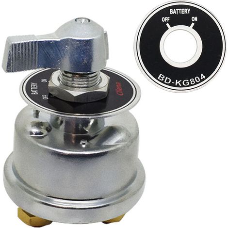 Interrupteur coupe-batterie principal 12 V/24 V, isolateur de courant élevé pour voiture, camping-car, quad, véhicule marin ou bateau (1/5)