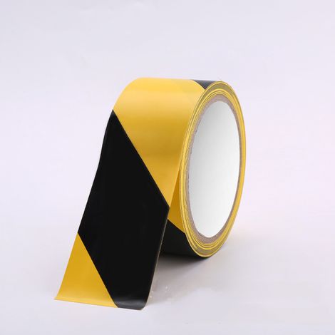 Lntyq Signalklebeband - 50 mm x 33 m pro Rolle - zur Bodenmarkierung/Sicherheit - Schwarz/Gelb gestreift - Signal-Sicherheitsklebeband (1/5)