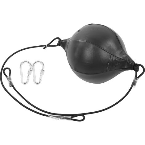 Sac de frappe gonflable en PU en forme de poire, pivotant, pour la boxe, le Muay Thaï et les exercices de frappe (noir) (1/5)