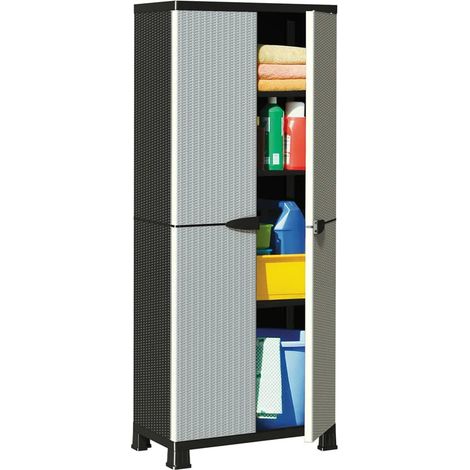 Kunststoffschrank 68x39x171,5 cm Rattan-Design