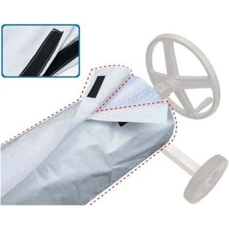 Telo di copertura avvolgibile impermeabile per piscina, protezione solare, antipolvere, per giardino esterno - 550×96 cm (1/4)