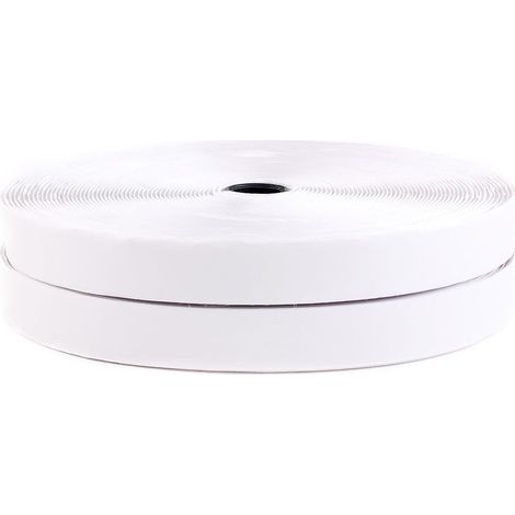 Selbstklebendes Klettband – 25 m x 20 mm – doppelseitig – Haken und Flausch – für beidseitige Befestigung (1/5)