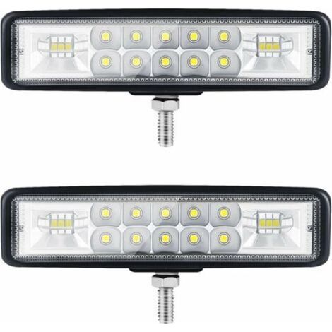 6” Phare LED Moto Phare de Travail led Tracteur 2 Rangs 9-36V 120W 12000LM 6000K Combinaison Spotlight+Floodlight Barre LED Off-road Phare Led 4x4 Pods d'éclairage LED pour Camions SUV Moto (1/2)