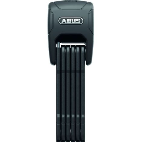 ABUS lucchetto pieghevole bordo granit™ xplus 6500ka/90 black sh - lucchetto per bici flessibile e sicuro con allarme e protezione extra sulle articolazioni - con porta lucchetto - lunghezza 90 cm (1/4)
