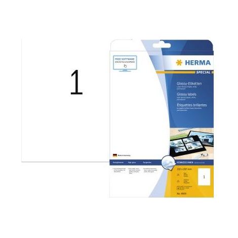 Herma Laser glossy Etik. 210x297 25 Blatt DIN A4 25 Stück    4909 (1/5)