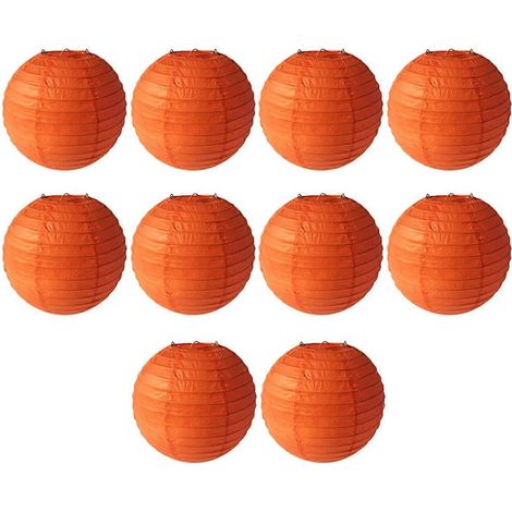 Orange-rote Papierlaternen, runde DIY-Laternen, geeignet für Hochzeiten