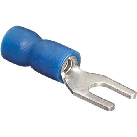 Capocorda Forcella 2,5 mm Preisolato Blu Foro 4