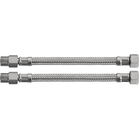 FLESSIBILE PER MONOCOMANDO cm 30 - 1/2 M x 3/8 F maschio prolungato - pz.2  - Blister Koncreto