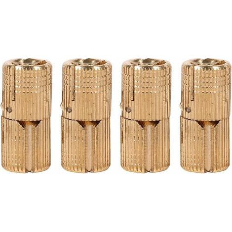 Lot de 4 charnières invisibles en cuivre pur 10 mm pour boîte à bijoux, boîte cadeau, plans de travail(10mm) (1/5)
