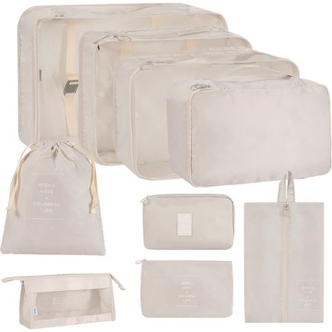 Cubes de rangement pour voyage, lot de 9 organisateurs de bagages (1/5)