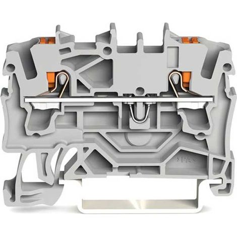 BOÎTE DE 100 BORNES DE PASSAGE POUR 2 CONDUCTEURS - 2,5MM² - PUSH-IN CAGE CLAMP® WAGO 2202-1201 (1/2)