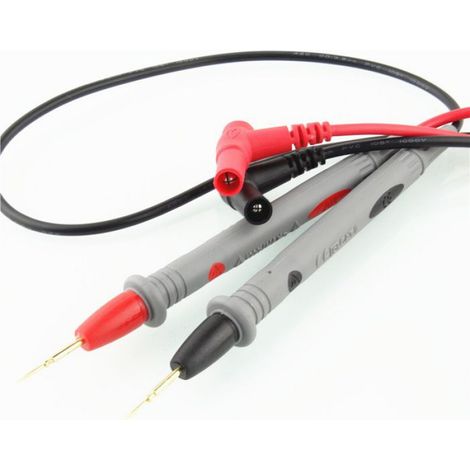 Cordon Sonde - Multimètre Numérique - CAT III 1000 V 20 A - Compatible Multimètres - 110 cm - 2 Pièces (1/5)