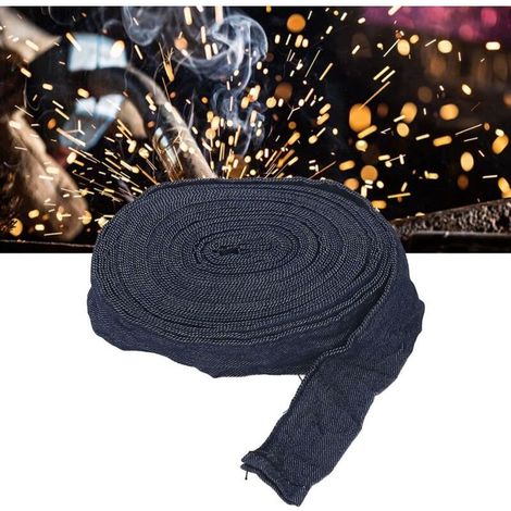 Gaine ignifuge 7.5m pour torche de soudage - Nylon résistant à l'usure - Protection optimale des câbles (1/5)