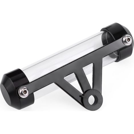 Porte-disque taxe universel moto scooter étanche cylindrique noir, support rigide pour certificat, fixation sécurisée au cadre (1/5)