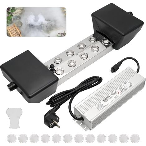 Mist Maker Fogger 10 Tête 7L/ H Brumisateur À Ultrasons, Fabricant De Brouillard avec Alimentation 400w Et Bouée, Atomiseur pour Étangs, Aquariums, Paysages Magiques De Noël (1/5)