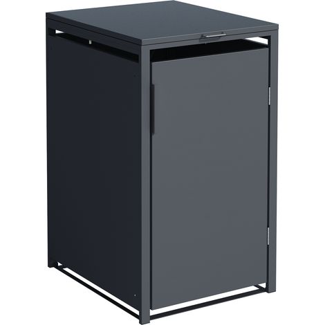 Mülltonnenbox MÜNCHEN 68x80x116cm für Tonnen 120 und 240 Liter, Stahl anthrazit (1/5)
