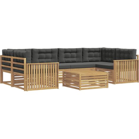 Ensemble de canapés d'extérieur 7 pc Blanc et anthracite vidaXL (1/5)