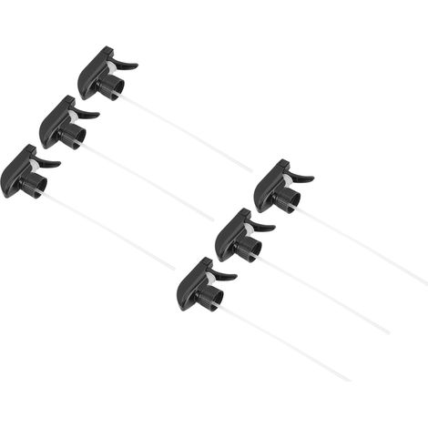 Lot de 6 embouts de rechange pour flacon pulvérisateur, jet brumeux réutilisable, noirs, 28 mm (1/5)