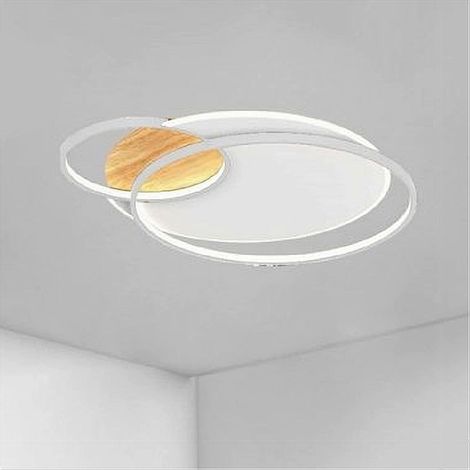 TrAdE Shop Traesio - Plafoniera Led 38 W Cerchi Bianco Lampadario Soffitto Moderno Luce Fredda 70845 - (1/3)