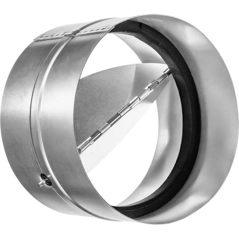 Clapet Anti-Retour 150mm, Acier Galvanisé, Joint Caoutchouc, Alu, Conduit, Ventilation, Extraction, Complet (1/5)