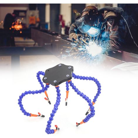 Établi de soudage multifonctionnel à six griffes en alliage d'aluminium, accessoires pour modèles réduits d'avions, contrôleur de vol, accessoires pour drones de course FPV (1/5)