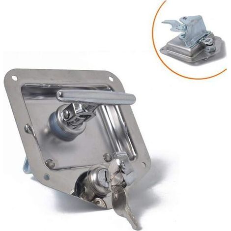 Serrure antivol en acier inoxydable pour remorque et camion – Système de verrouillage avec joint étanche – Résistant à la corrosion (1/4)