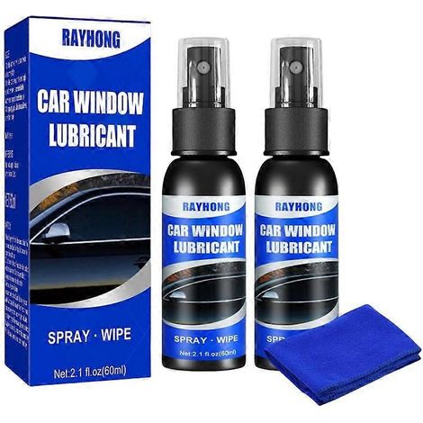 2x Lubrifiant pour vitres de voiture électrique, agent de levage de vitres de portières de voiture 2024 en caoutchouc