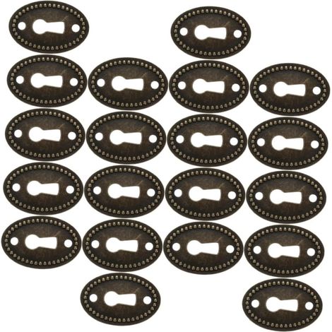 Veemoon Lot de 24 plaques recouvrement serrures en alliage zinc (1/5)