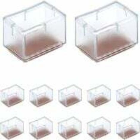 12 Pcs Protection Pied de Chaise Rectangle en Silicone pour Jambes de Chaise/Table/Sofa Largeur 24-30mm x Longueur 39-47mm,Protection plaque de cuisson