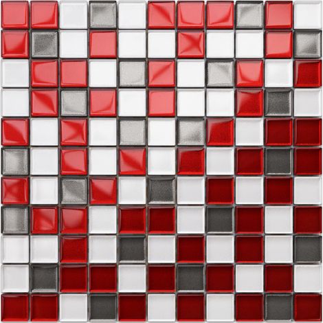 Mosaïque pour salle de bain Cuisine intérieure en verre - 30 x 30cm- Modern art (1/5)