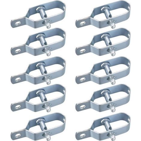 Kit de 10 tendeurs pour treillis métallique, tendeurs de clôture, tendeurs de fil barbelé, connecteurs de tendeur de câble métallique pour fil de tension (couleur argent)