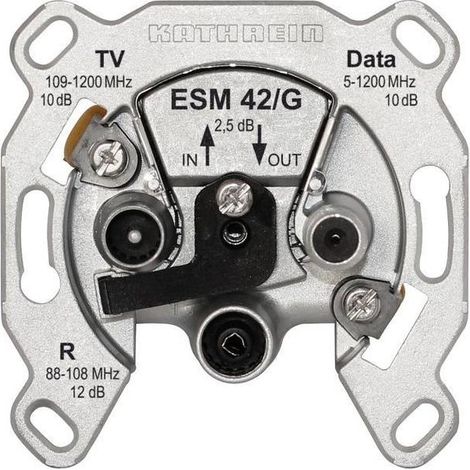 Kathrein BK-Modem-Steckdose 3fach Durchgangsd.selektiv ESM 42/G (1/5)