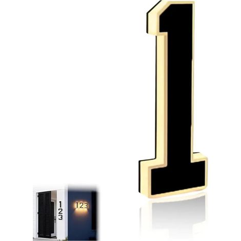 Lettres et chiffres lumineux LED solaires pour l'extérieur de la maison - Meilleure vente (1/5)