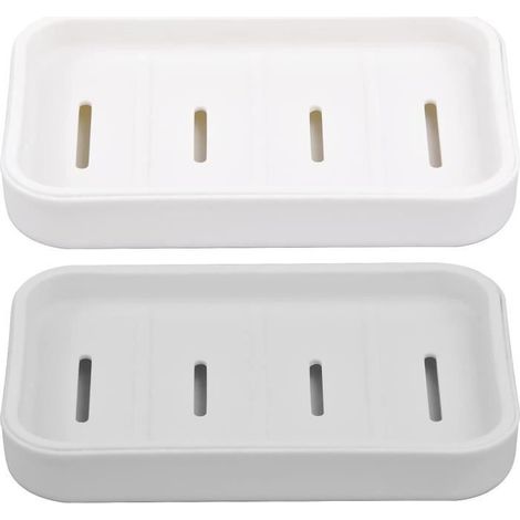Boîte à savon, Porte-savons, 2 Paquets Boite Savon Douche, Support Savon en Plastique, Épaissi Porte-Savon Drainant, 8.5 13 2 (1/4)