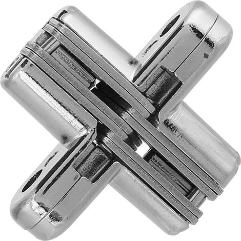 Verdeckte Scharniere aus Zinklegierung, unsichtbar, verdecktes Kreuzlager, silber (XS) (1/5)