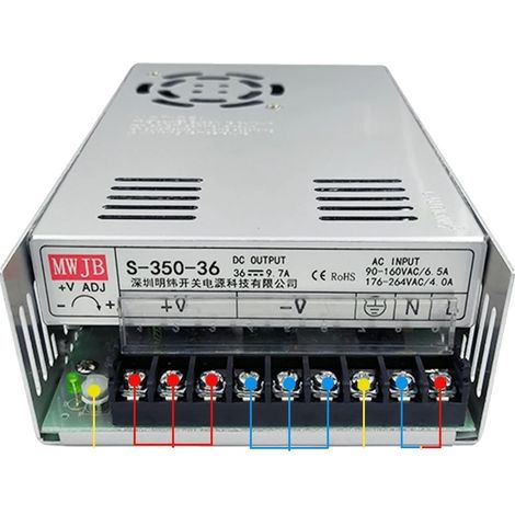 Fuente de alimentación, salida ajustable, alta eficiencia, 350W 36V (1/2)