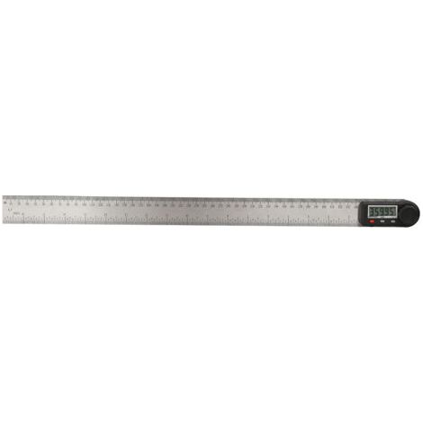 QORVA- Anglemètre électronique 2 en 1 à affichage numérique 0-360°, règle multifonction pour le travail du bois (500 mm) (1/5)